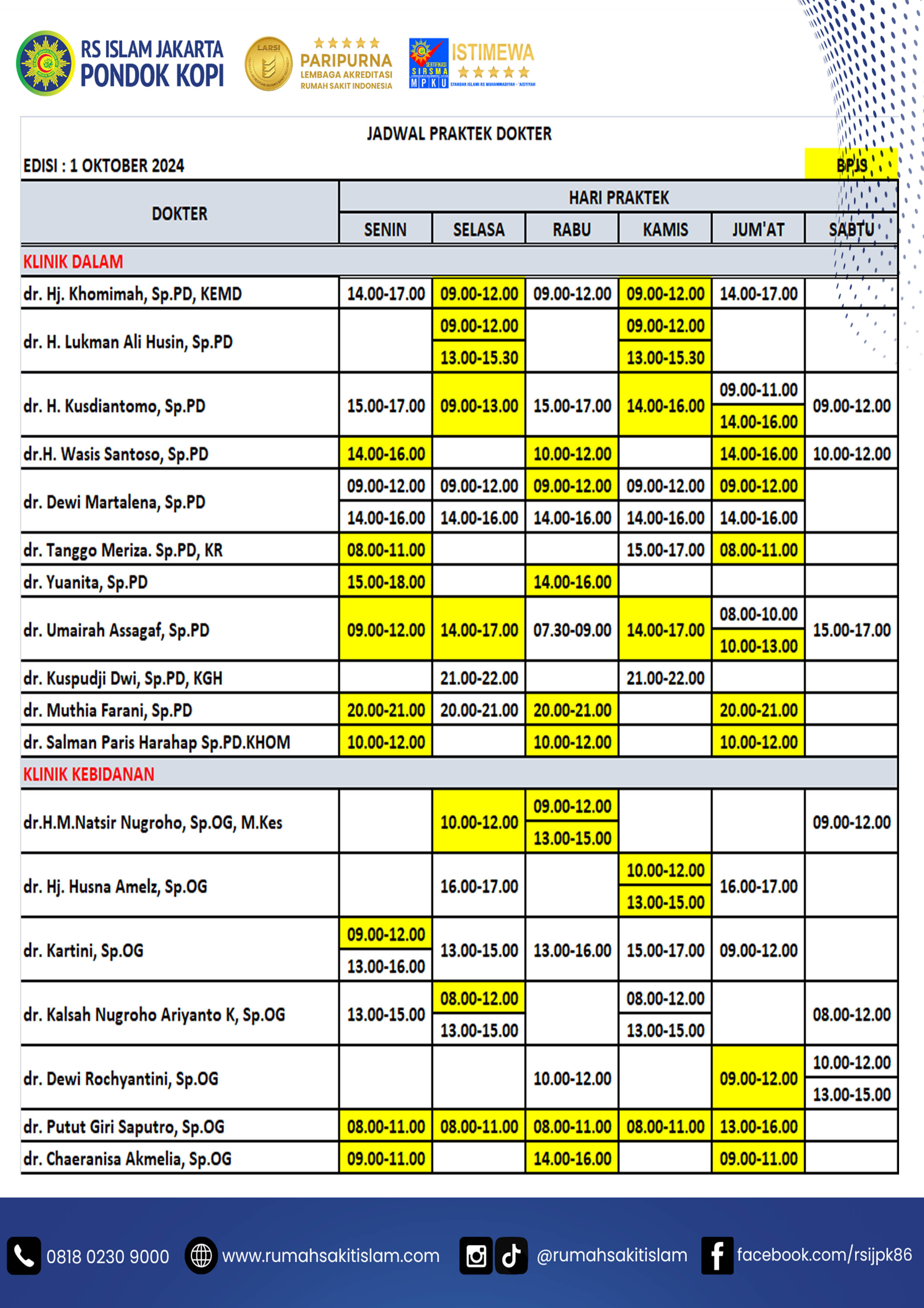 Jadwal Dokter